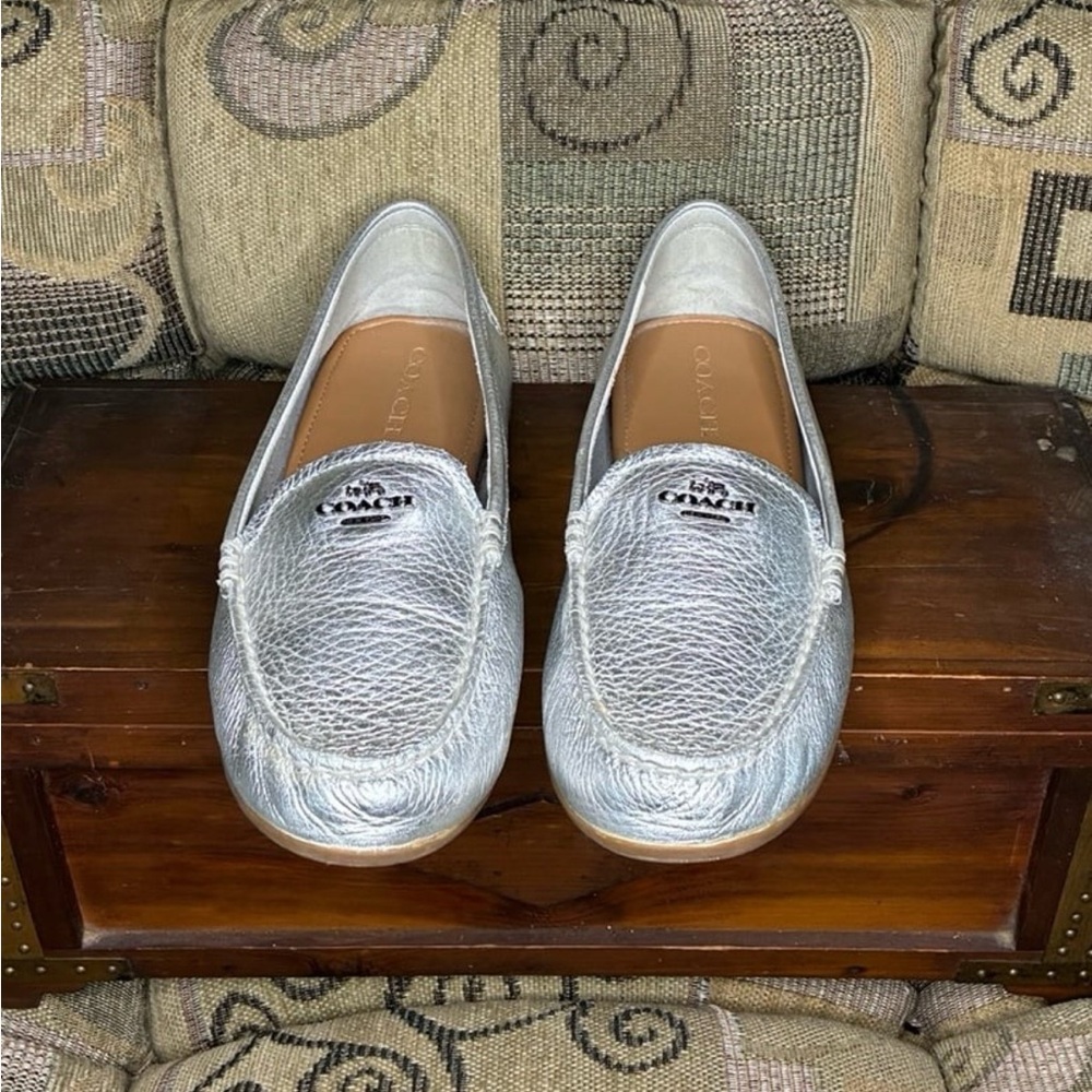 Coach Metallic Silver Women's Loafers